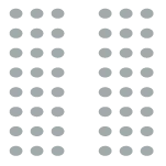 Two sections of rows of chairs with a center aisle.